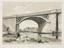 print: lithograph (buff and black): 'Nash Mill bridge' [over