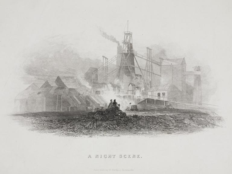 Print, etching. 'A Night Scene'