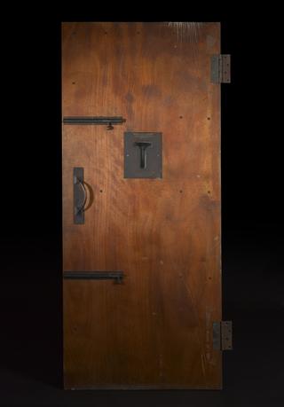 Door from padded cell used at Farnborough Hospital