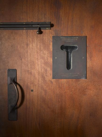 Door from padded cell used at Farnborough Hospital