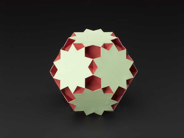 Great Dodecicosahedron a semi-regular solid (polyhedra model (card))