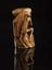 Netsuke in form of skeleton holding fan