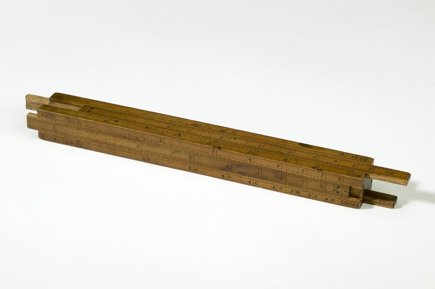 Unsigned boxwood brewing slide rule