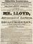 Handbill: Lloyd, Wakefield.