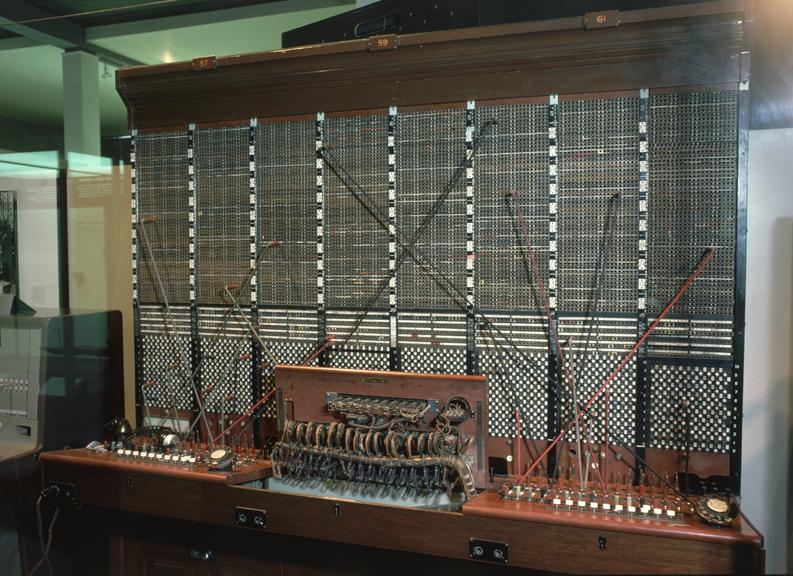 Section of a CB1 manual telephone exchange switchboard, 1925-1960