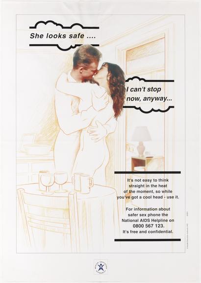 Poster for "She looks safe... I can't stop now, anyway" 1992