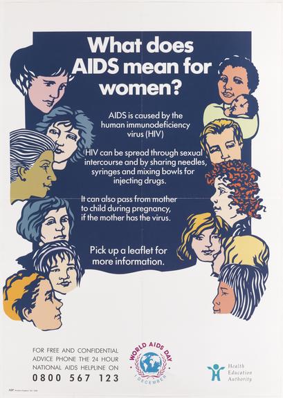 Poster for "What does AIDS mean for women?" One of