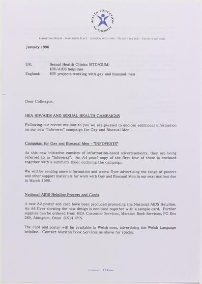 HEA HIV/AIDS & sexual health campaigns press release memo and media directive