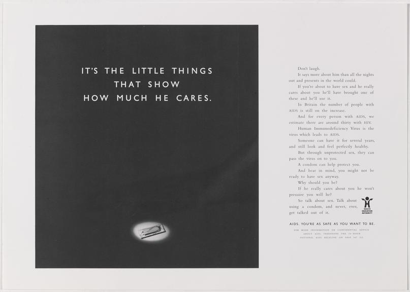 Poster for "It's the little things that show how much he cares"