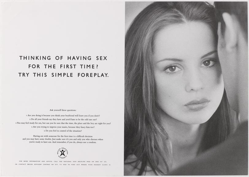 Poster for "Thinking of having sex for the first time? Try this