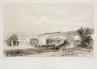 Railway print. 'Maidenhead Bridge' by E. T. Dolby