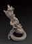 Brass statue of a nagini, spirit of the water, Nepalese