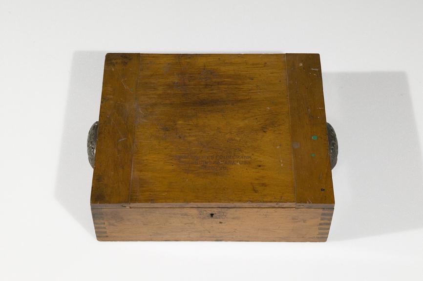 Box of weights for four crank balancing apparatus made by G