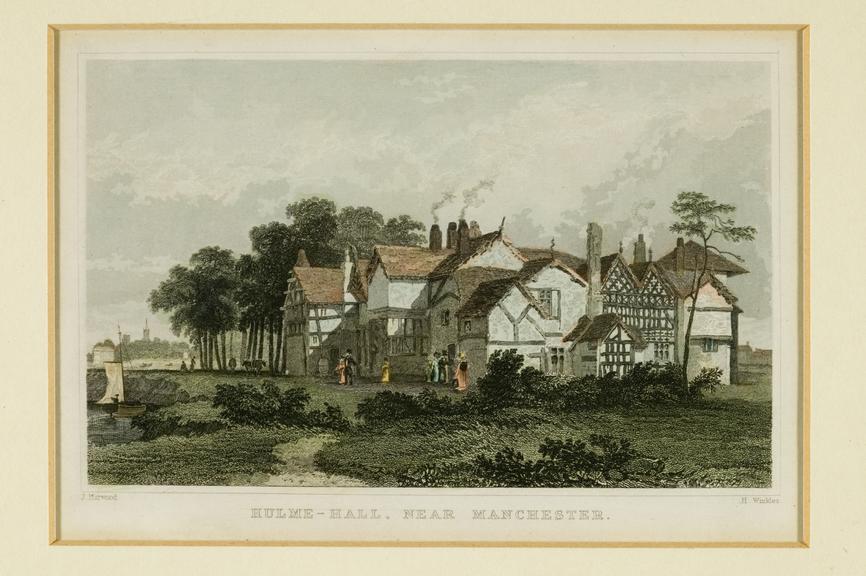 Print of Hulme Hall by John Harwood