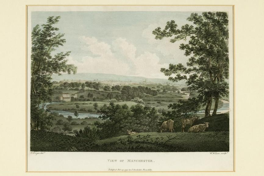 View of Manchester print, 1795