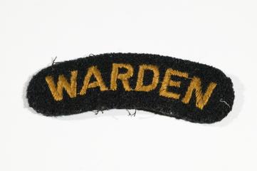 Air raid warden's shoulder flash c.1940