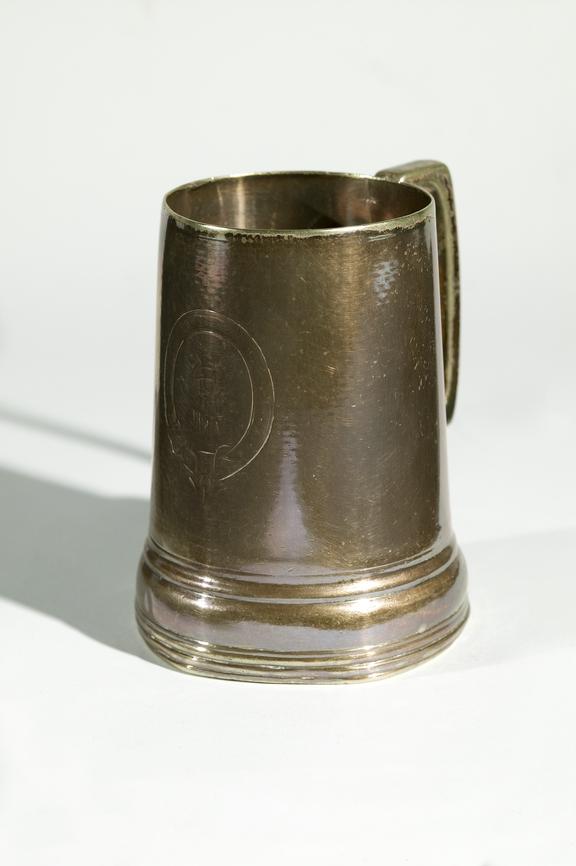 Silver plate half mug engraved with the Manchester Reform Club