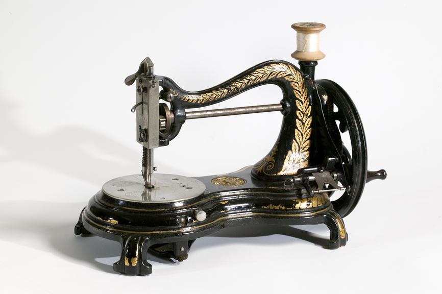 Hand-operated Lockstitch sewing machine made by Jones Sewing