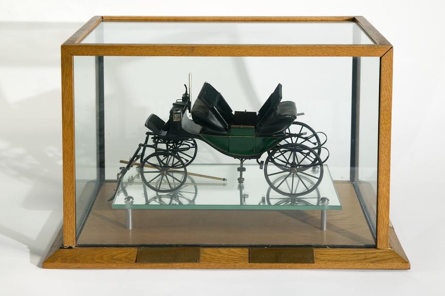 Model of the Cockshoot 'Landau' carriage made by Thomas Laws in