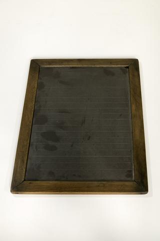 Wood-framed writing slate