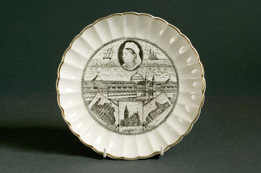 Plate commemorating the 1887 Royal Jubilee Exhibition