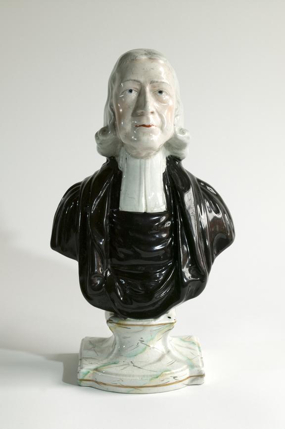 Early nineteenth century Staffordshire stoneware bust of John