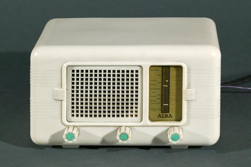 Radio made by Alba c.1965
Photographed on a grey background.