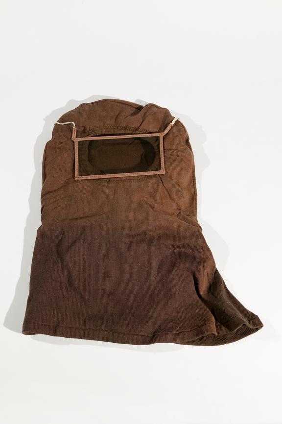 Firefighter's hood with plastic eye shield