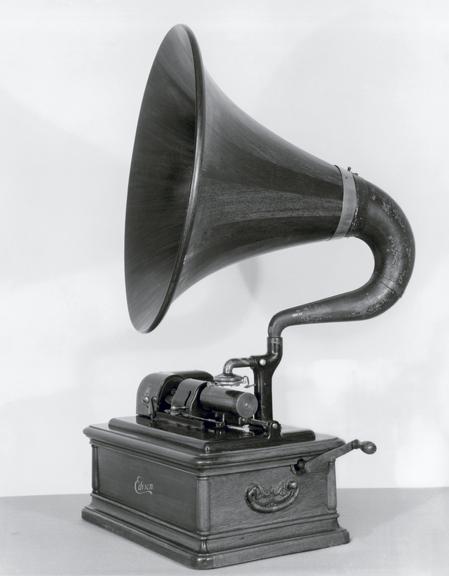 Edison 'Concert' phonograph, with wax cylinders, by Thomas A