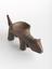 Carved wooden tobacco mortar in the form of a dog(?) with