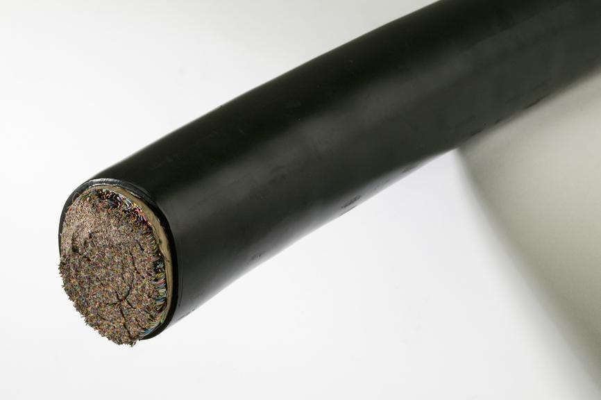 Section of high-capacity copper telephone cable