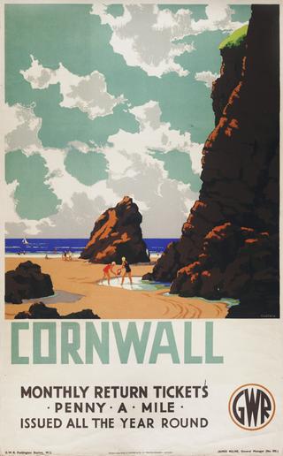 thumbnail image 2 of Vintage GWR Looe Cornwall Railway Poster – A3/A2/A1 Print, UK Made 2 of 6