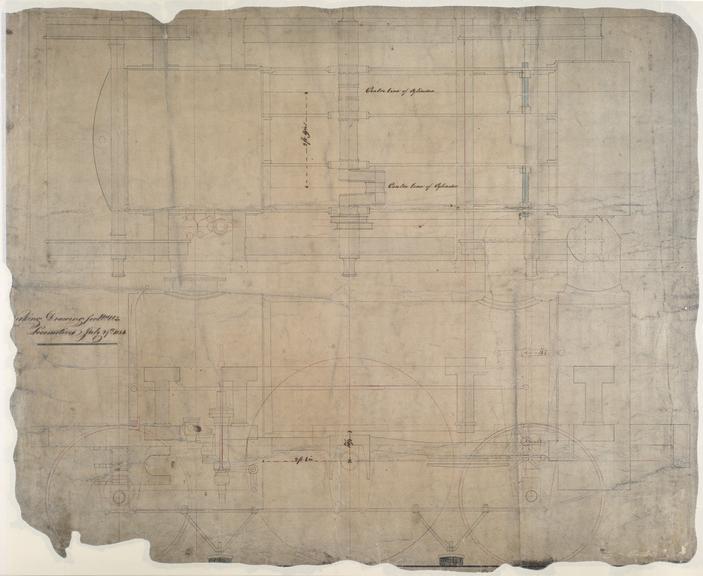 Working Drawing for Nos 163 Locomotive("s" deleted)