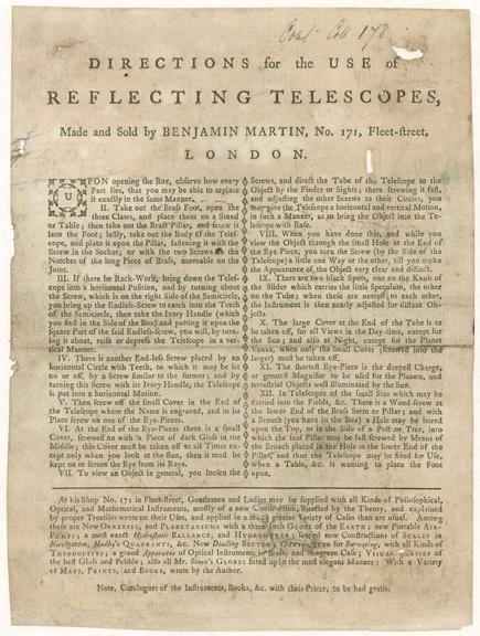 Trade card: Benjamin Martin