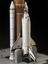 1:72 model Space Shuttle Stack including mobile launch platform