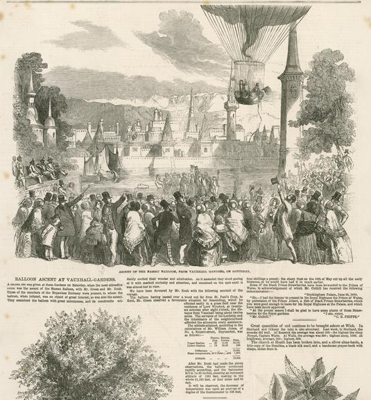 Newspaper cutting re ballooning