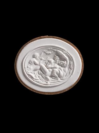 Plaster impression from a seal