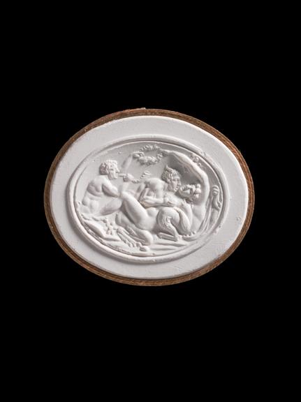 Plaster impression from a seal