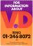 'For information about V.D - ring 01-246 8072' posters