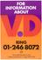 'For information about V.D - ring 01-246 8072' posters