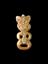 Bone tiki, head facing forward, unusual shaped face, Maori