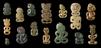 Group of tiki amulets, Maori, New Zealand, 19th or 20th century.