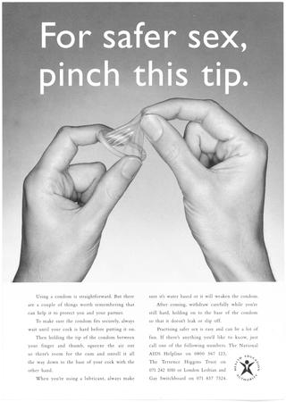 For safer sex, pinch this tip