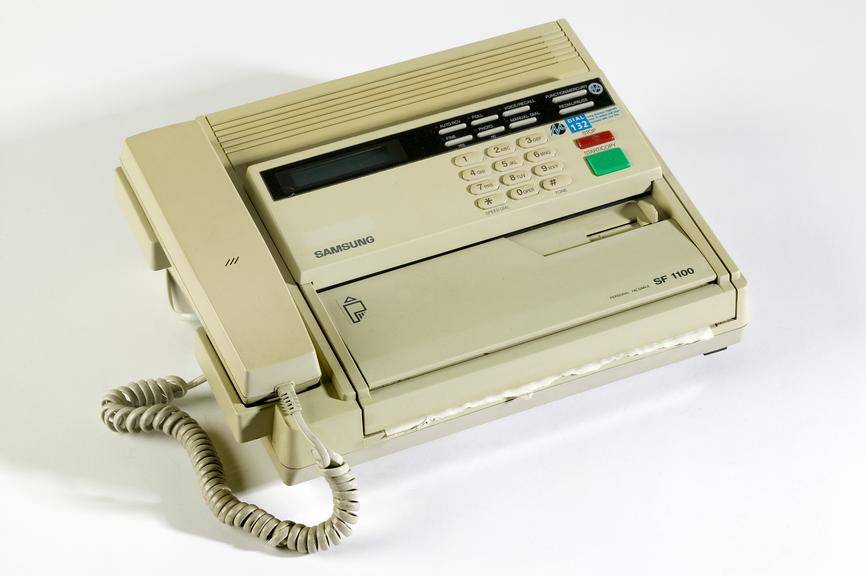 Model SF 1100 fax machine, made by Samsung, c.1990