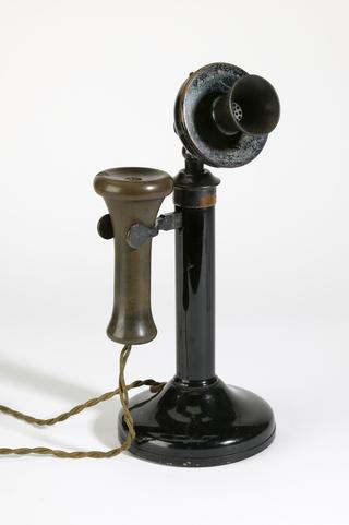 Black candlestick telephone No. 2 with transmitter no. 1