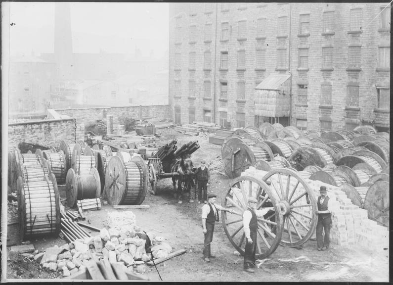 Works photographic negative of works yard, Stalybridge.