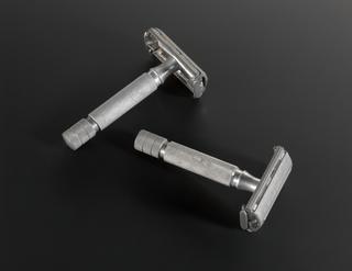 Two Gillette hand safety razors without blades