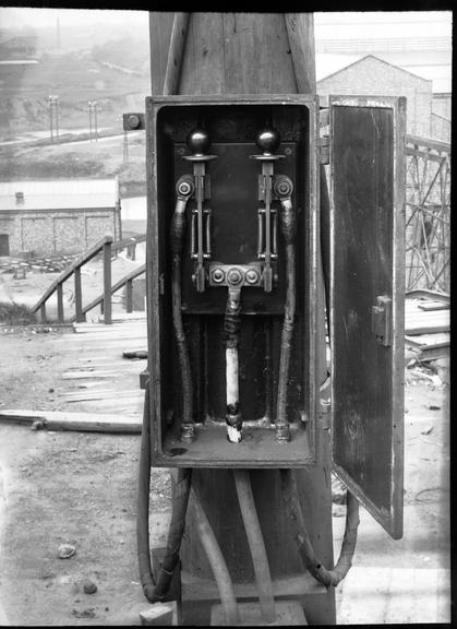 Works photographic negative of blade switches, Lancashire