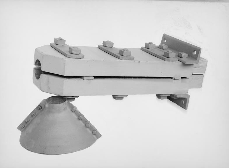 Works photographic negative of cable support cleat