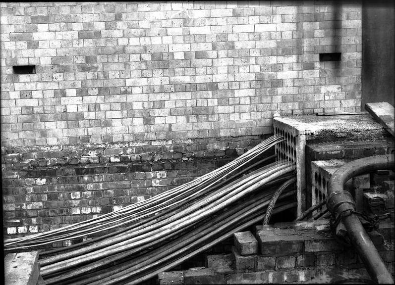 Works photographic negative of cable conduits, Salford